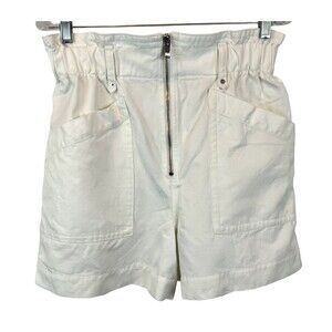 Banana Republic Paperbag Shorts  Women's Size 4  NWOT  Super High-Rise  Ivory